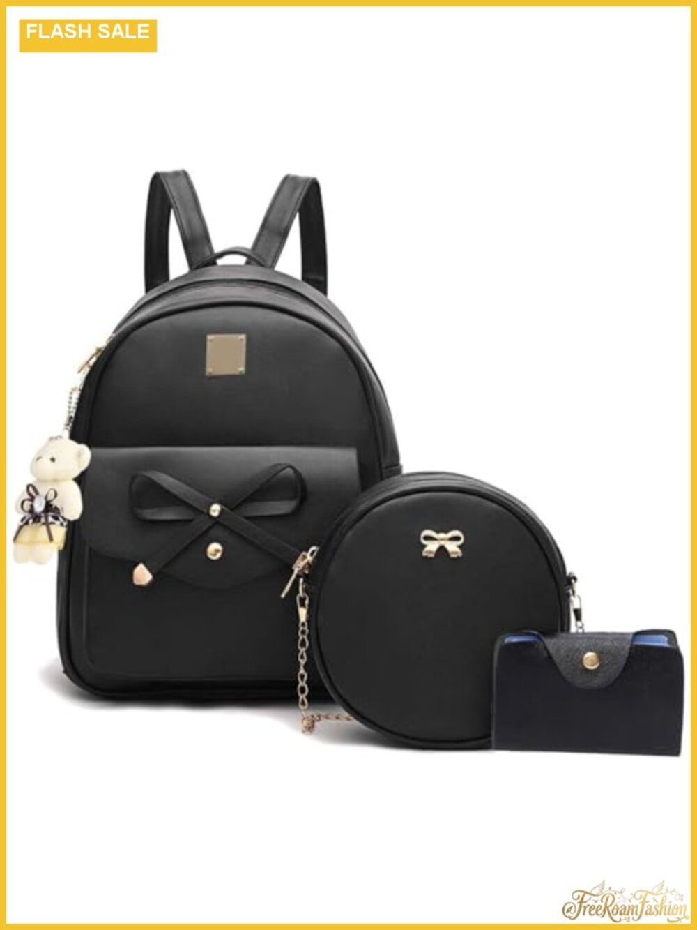Mini Backpack Purse Women Bowknot PU Leather Cute Daypack Gift